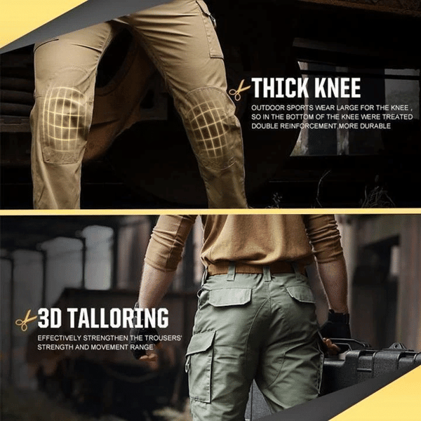 LA Police Gear - Pantalones tácticos impermeables para hombre con pretina elástica | Pantalones tácticos EDC de senderismo resistentes al agua, ligeros y duraderos para hombre